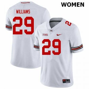 Women's Ohio State Buckeyes #29 Kourt Williams White Nike NCAA College Football Jersey April WWM0144FI